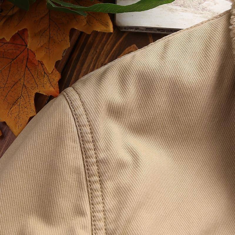 Herrekåpe ren bomull pluss fløyel fortykket bomullskåpe herre løs stor størrelse bomullsjakke jakke herreklær