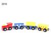 4Pcs Magnetic Wooden Miniature Train Carriage Model Developmental Kids Toy Gift
