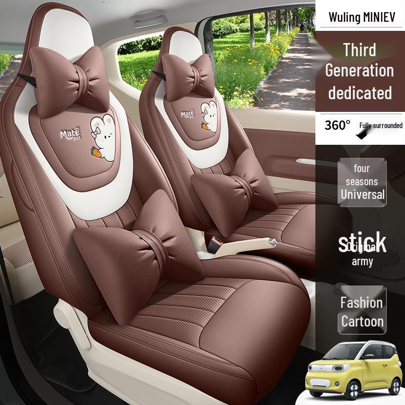 2024 Hongguang MINIEV Vollleder Autositzkissen für Modell der dritten Generation