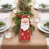 Holiday Gift for Friends Family Wooden Christmas Tabletop Decor, Santa Snowman Reindeer Figurine, Rustic Small Decorative Wood Art Pieces Shelf Sitter