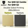 For QIDI Q2 Combo Build Plate 3D Printer Accessories Heat Bed Double Side Texture PEI Powder Coated Spring Steel Sheet 280x280mm