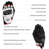 Motorcycle Leather Gloves Carbon Fibre Four Seasons Waterproof Touch Screen Non-slip Motorbike Gloves Perforated Ventilate*