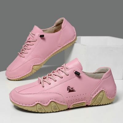 Damen Freizeit Wanderschuhe Outdoor Leichte Sneaker Komfort Rutschfest Gehen Wandern Schuhe Schnürung Kunstleder Oxfords Sportschuhe für Damen