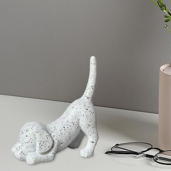 Dog Stretching Ring Holder Cute Dachshund Dog Tail Ring Organizer Resin Puppy Jewelry Holder for Desk Bedroom Decor Gift for Dog Lovers