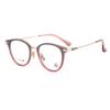Pure Titanium Unisex Retro Round Glasses Frame with Blue Light Blocking Myopia Lenses for Women and Men