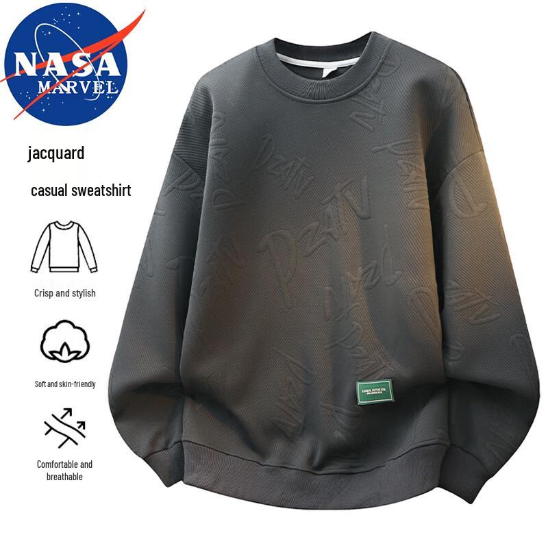 NASA MARVEL Men's Casual Round Neck Sweatshirt
