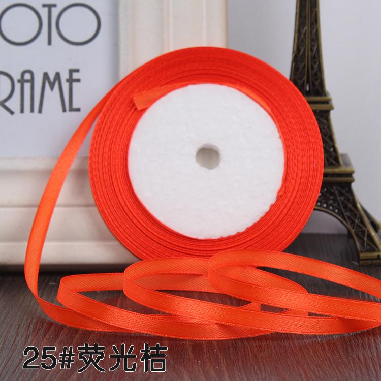 22 Meters (25 Yards) Silk Satin Ribbon 1/4" (6mm) Party Home Wedding Decoration Gift Wrapping Christmas New Year DIY Material