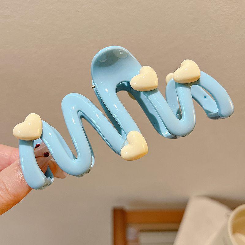 

Зажим-краб Ancola с красной кнопкой - Женская элегантная заколка-акула для прически.