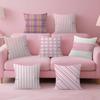 ART Pink Stripes Ins  Pillow Anime Pillow Sofa Bed Head Pillow Cover Cushion Cover Fashion