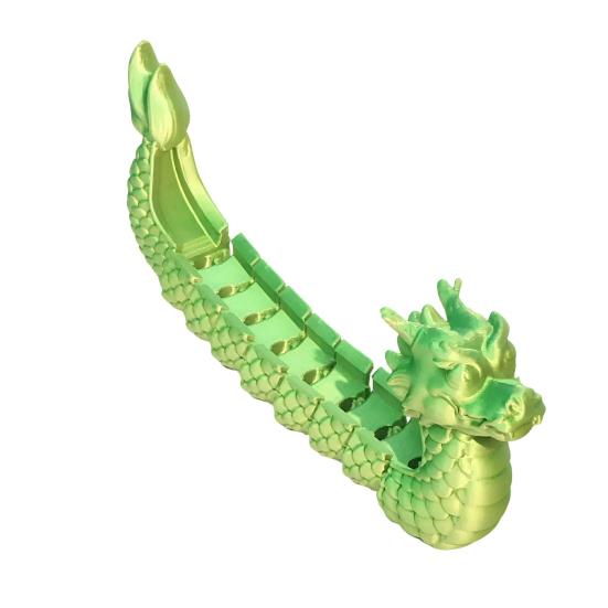 

3D-печатная фигурка лодки-дракона с подвижными суставами, фигурка лодки Loong, шарнирная модель лодки, игрушка-фиджет, украшение для фестиваля лодок-драконов зелёный