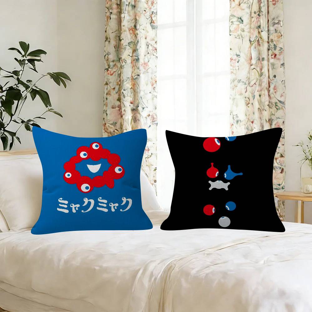 Cartoon M-Myaku-Myaku Personalized Pillow Dust Cover Bedroom Kids Party Decoration Pillowcase Birthday Children Gift