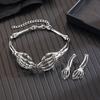 Skeleton Gothic Punk Accessory Set With Metal Bones And Pumpkin Skull For Cosplay Costumes