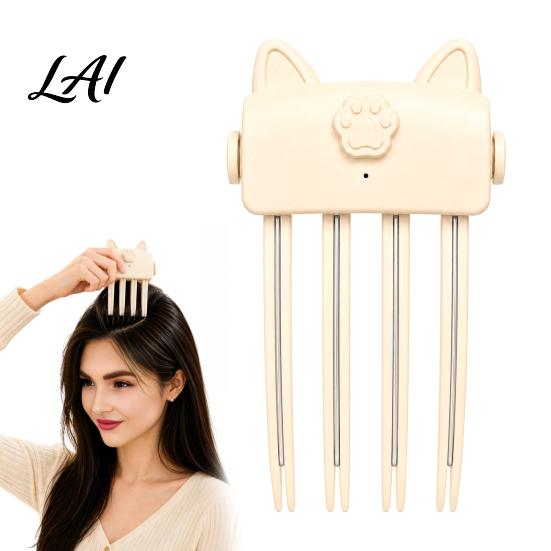 Cordless Hair Volume Tools 2Pcs Heated Clip for Roots Rechargeable Volumizing Tool Fine Fluffy Root Flat Hair Lifter Comb with 2 Heat Settings