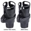 2 In 1 Car Drink Cup Bottle Holder with Adjustable Base Auto Stand Organizer 360 Rotating Multifunctional Dual Holder Shockproof