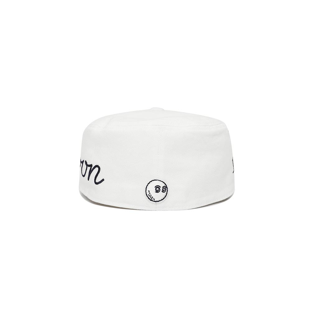 MALBON GOLF Malbon Pillbox Ball Cap Off White