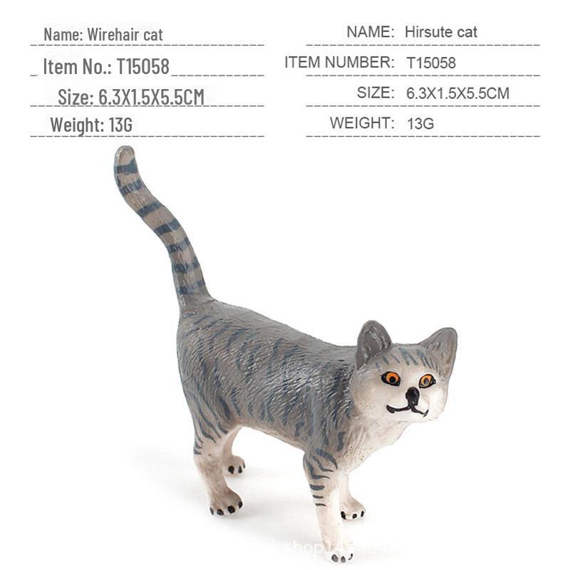 Seashell Cat Figurine: Realistic Kitten Toy Model