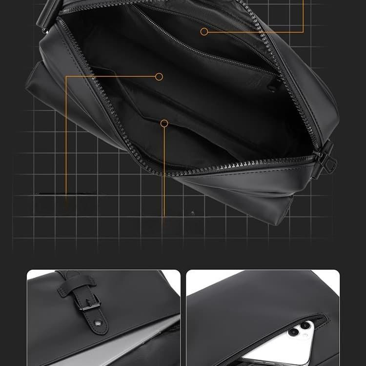 Men's cross-body charter function messenger bag