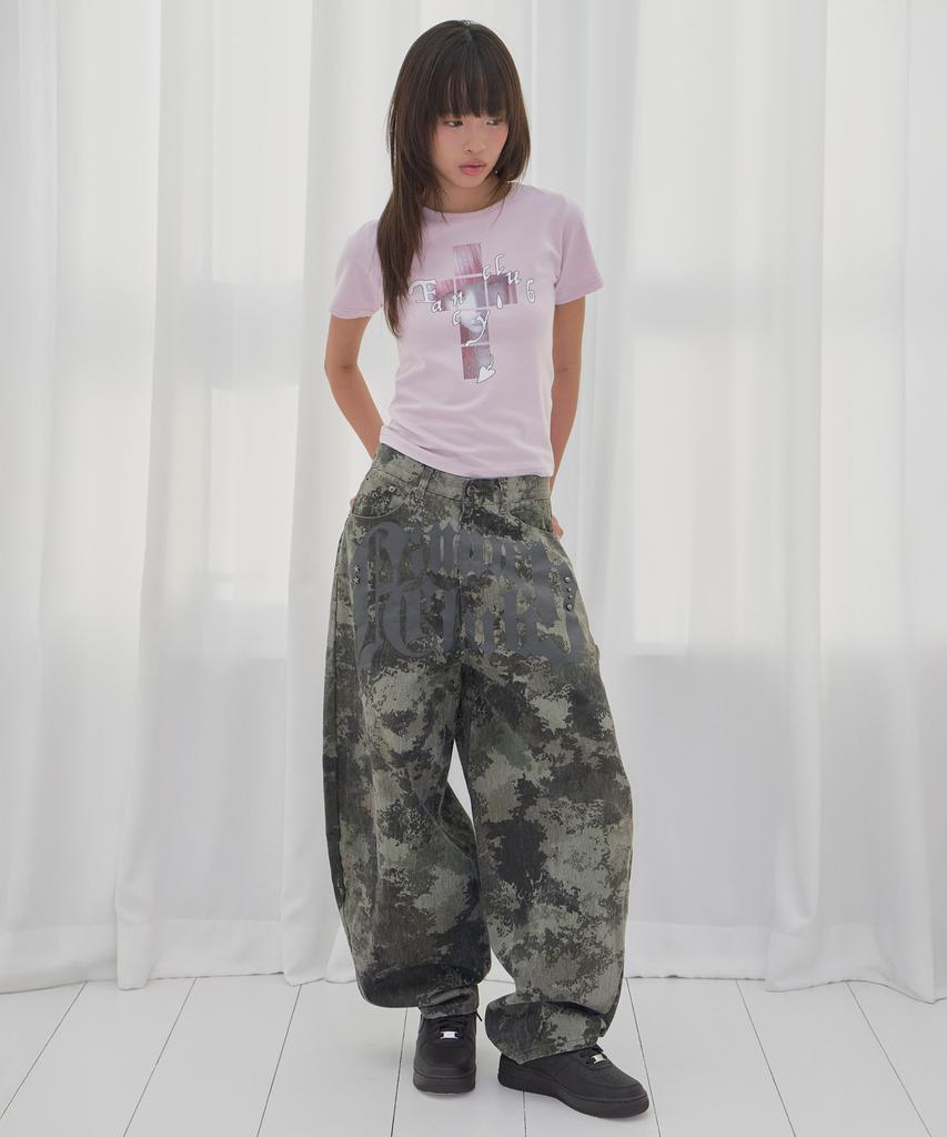 FANCY CLUB Cross Kira Tee (Pink) F26Qb054