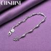CHSHINE 925 Sterling Silver Water Drop Chain Bracelet Fashion Charm Wedding Party For Women Jewelry