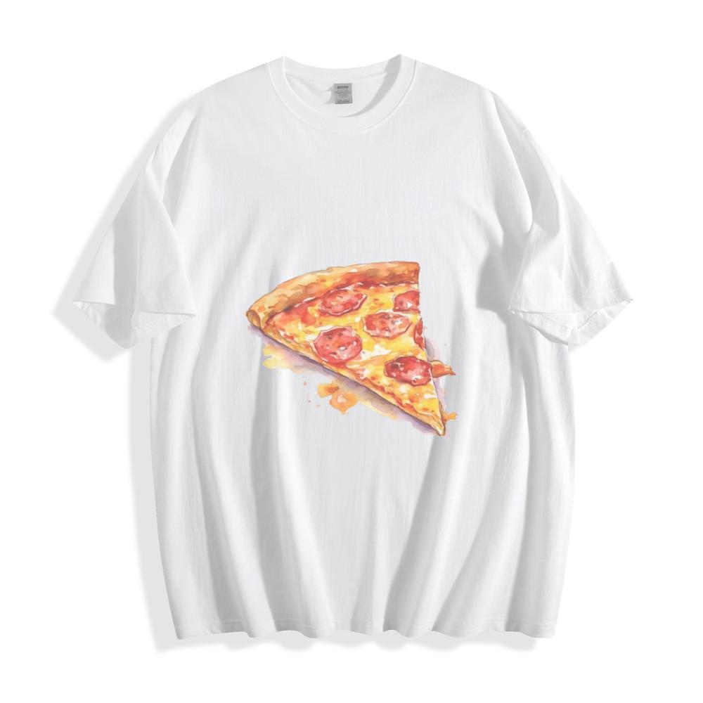 Pepperoni Bliss T-Shirt - Watercolor Pizza Slice Unisex Tee
