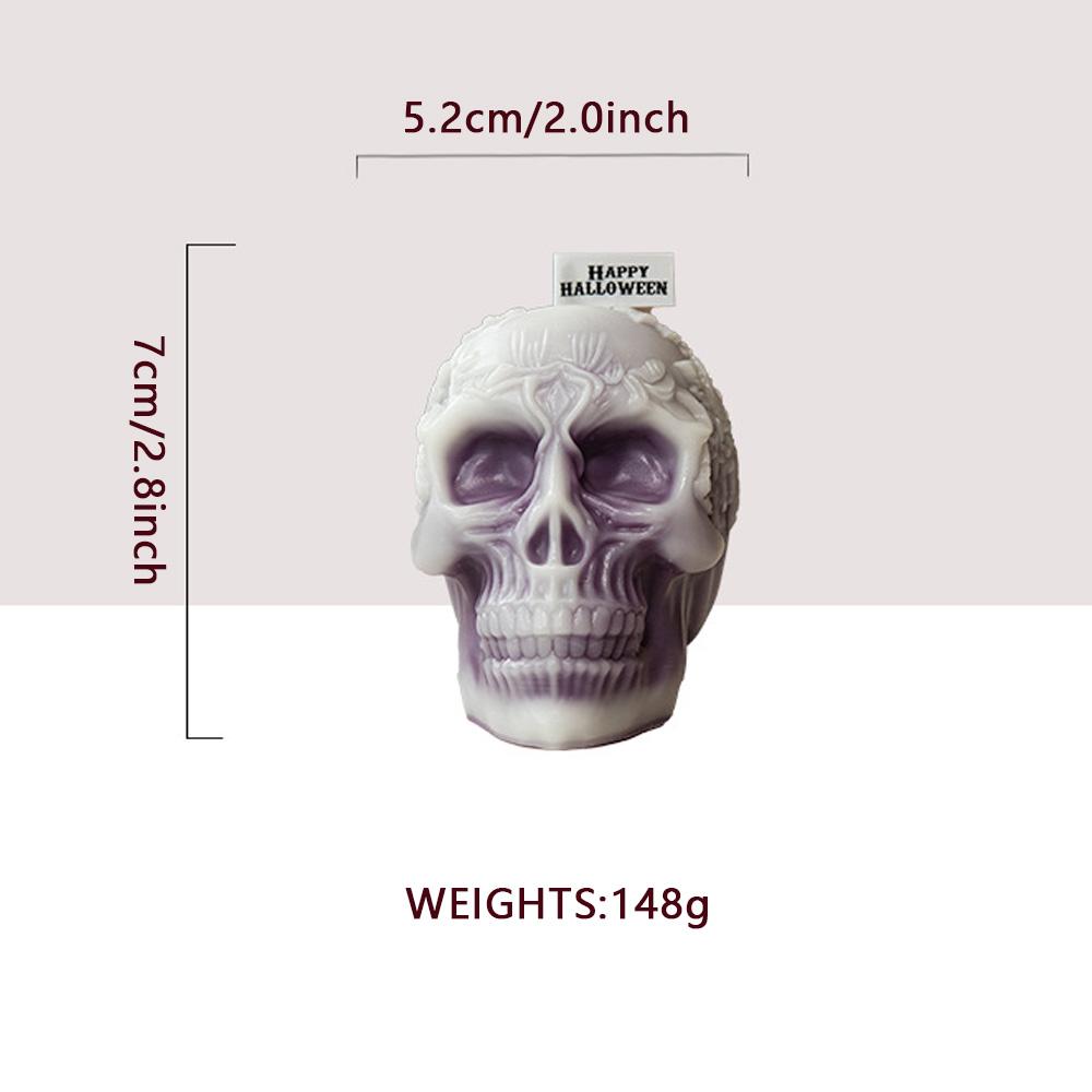 

Ароматизированная свеча в виде черепа на Хэллоуин, соевый воск, вылепленная вручную свеча в виде черепа, украшение для вечеринки в баре или на улице