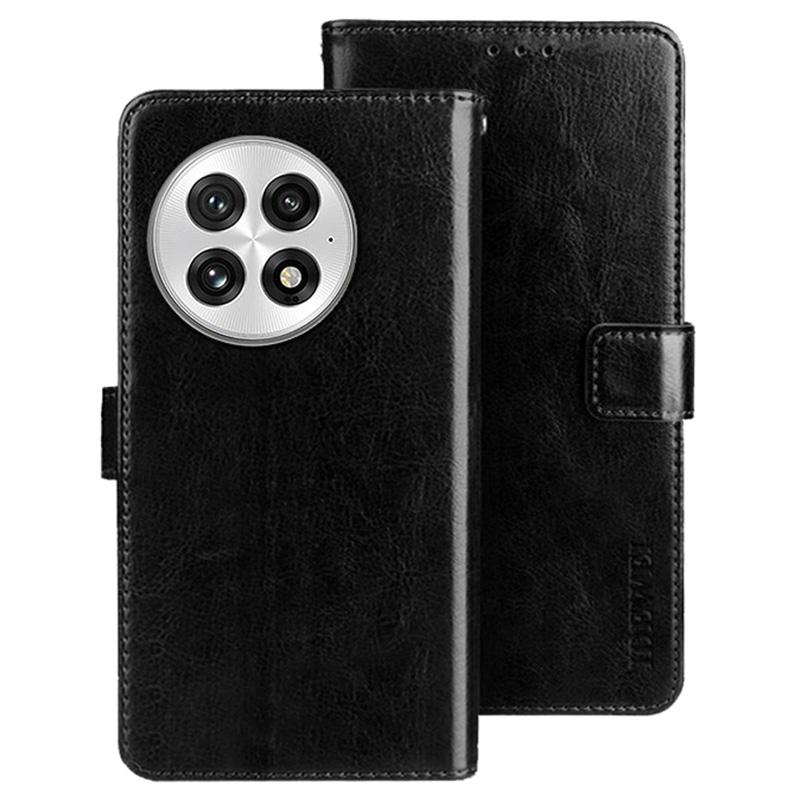 IDEWEI For OnePlus 13 Stand Case Crazy Horse Texture Leather Phone Cover E