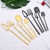 20Pcs Matte Gold Cutlery Set 304 Stainless Steel Dinnerware Knife Fruit Fork Spoon Dinner Silverware Kitchen Party Tableware Set