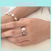Elegant Butterfly Knot Ring For Women With Adjustable Size Chic Pearl Design For 2023 Spring Fashion