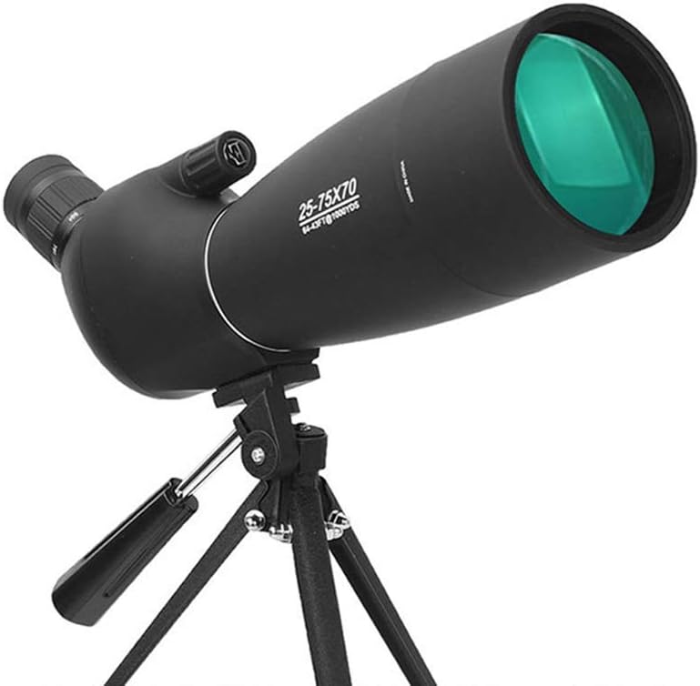 25-75X70 Zoom Tubkikare Med Stativ Lång Räckvidd Målskytte Fågelskådning Monokulärt Teleskop HD Optiskt Glas FMC Lins
