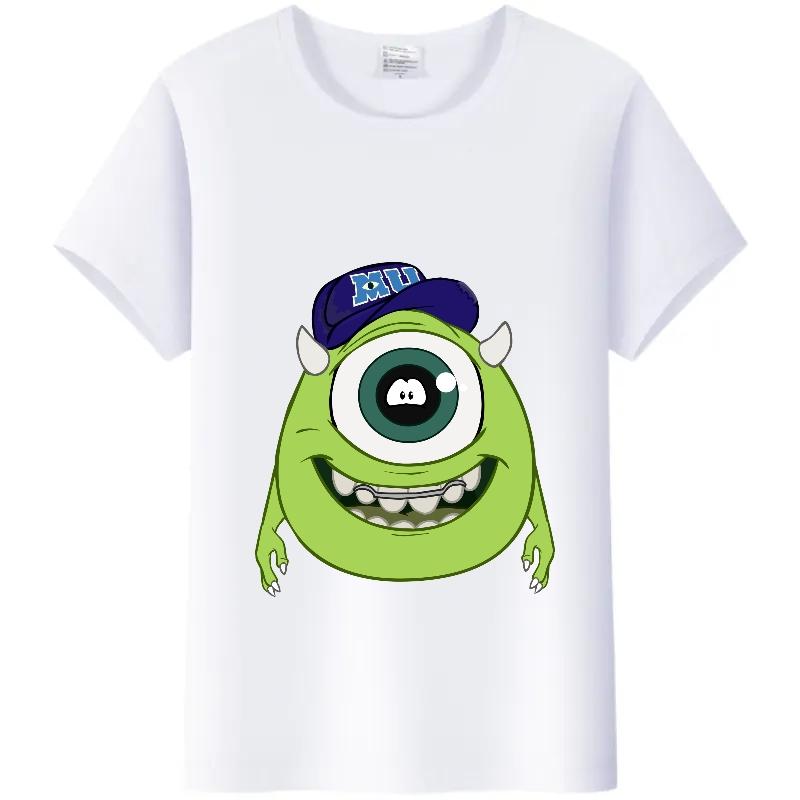 Μόδα Unisex Monsters, Inc. Μπλουζάκι Λευκό Μπλουζάκι Κοντομάνικα Τοπς James -P- Sullivan Αστεία T-Shirts με Γραφικά Mr.Q