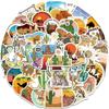 10/50 Stück Cartoon Wüste Aufkleber Großer Kaktus Graffiti Aufkleber für DIY Gepäck Laptop Skateboard Motorrad Fahrrad Aufkleber