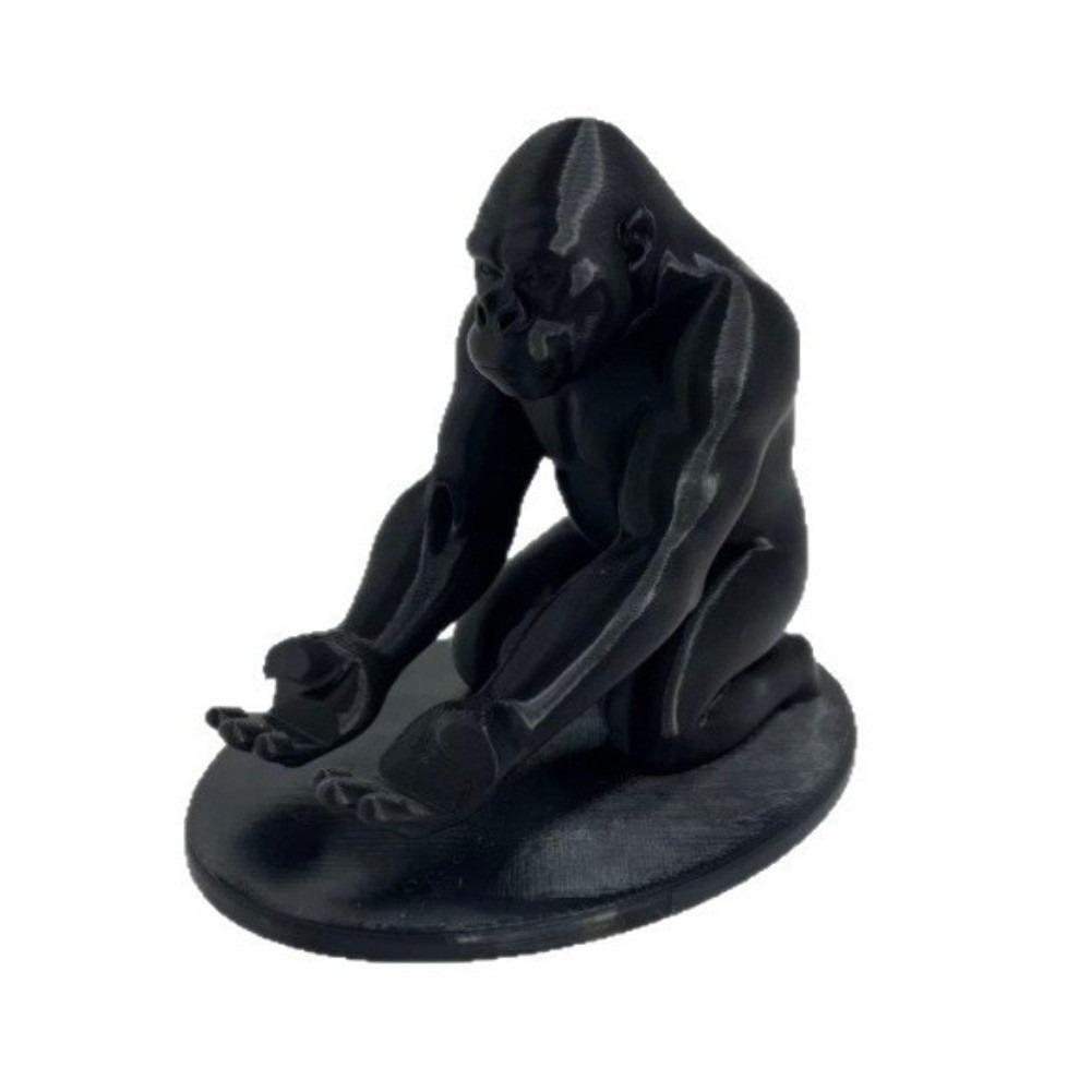 Funny Gorilla Ornaments Creative Pen Holder Phone Stand Gorilla-Shaped Stand Desk 12.5cm Black-B