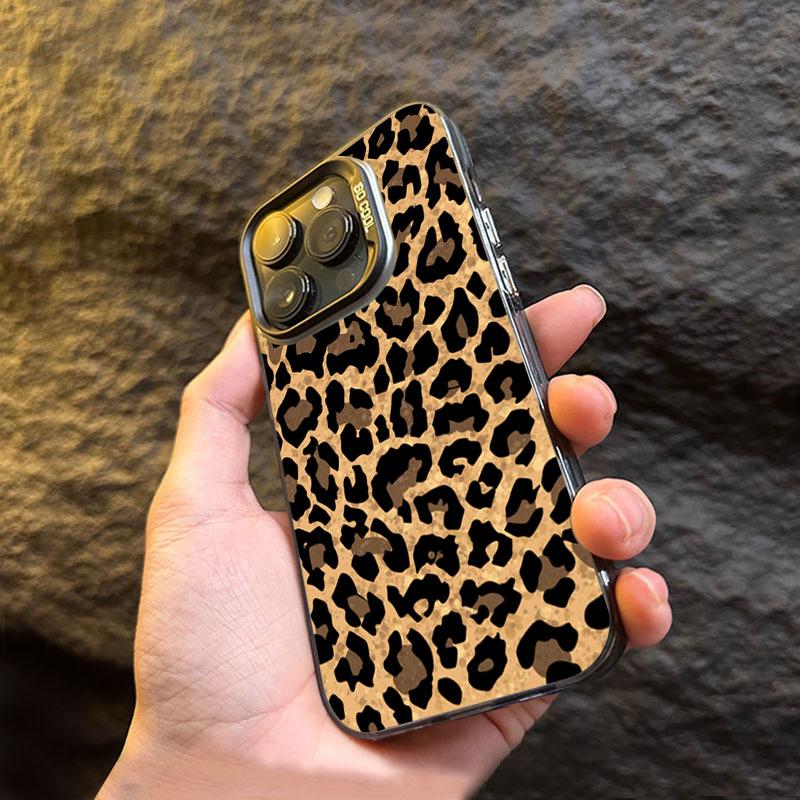 Brown Leopard Phone Case For Samsung Galaxy S24 S23 S22 S21 Ultra Plus S20 FE A13 A23 A15 A35 A55 A23 A52 Shockproof Back Cover