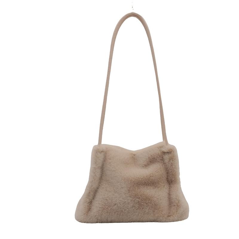 Plush Underarm Bag Cute Literary Lightweight Simple Casual Bag Fashionable Versatile Shoulder Bag Tide