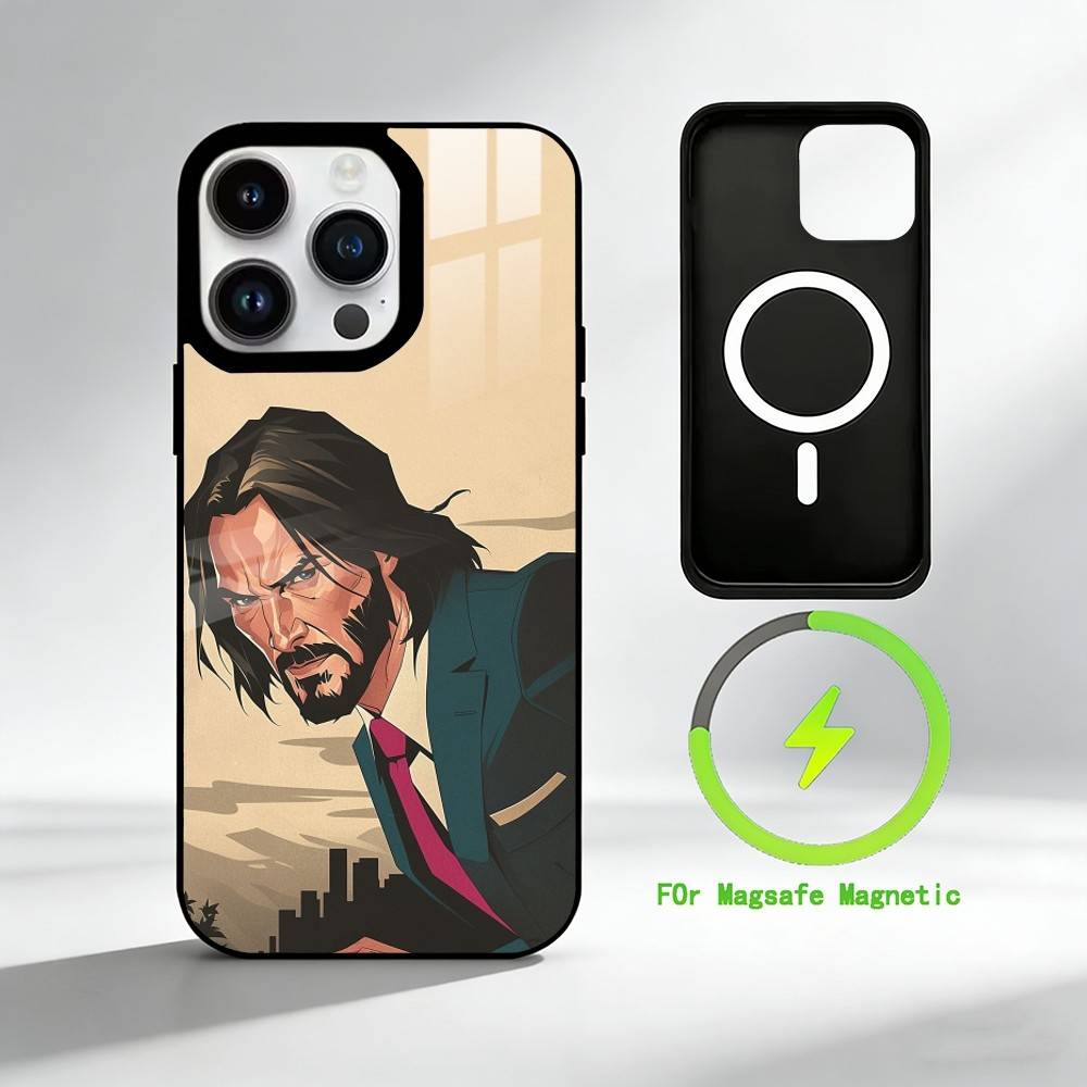 

Keanu Reeves Phone Case For iPhone 17 16 15 14 13 12 Pro Max Plus for Mirror Wireless Magnetic Cover iPhone11PRO