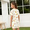 Girls Animal Print Dress Short Sleeve Loose Fit Round Neck Lightweight Kids Casual Dress Summer Wear for Children