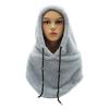 Unisex Winter Cycling Hood Balaclava Drawstring Adjustable Thick Soft Plush WIndproof Heat Retention Face Ear Neck Protection Cold Weather Ski