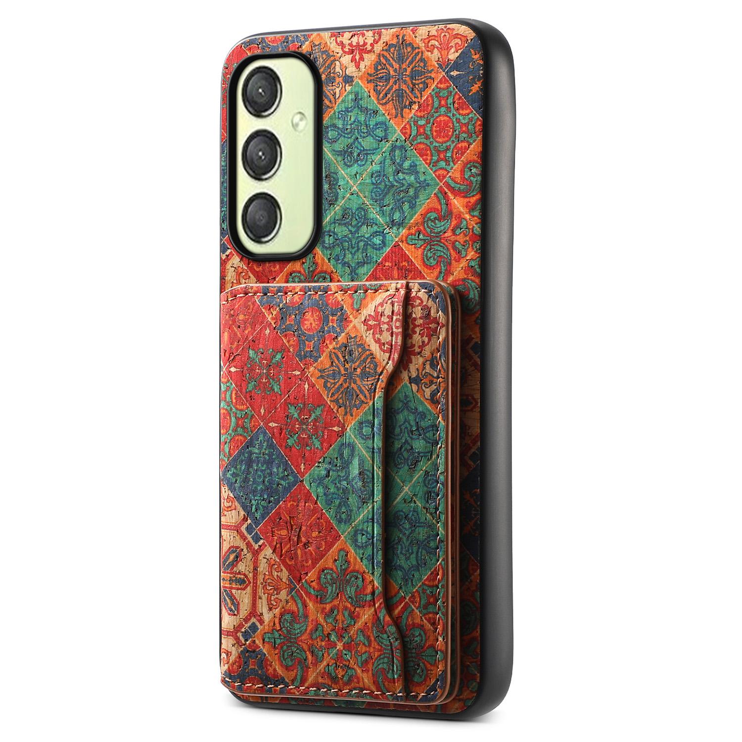 

For Samsung Galaxy A25 5G (Global) (161.0 X 76.5 X 8.3mm) Case Floral Print PU+TPU+PC Phone Cover with Kickstand Winter/Blue