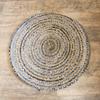 Round Jute and Recycled Denim Rug 90 cm