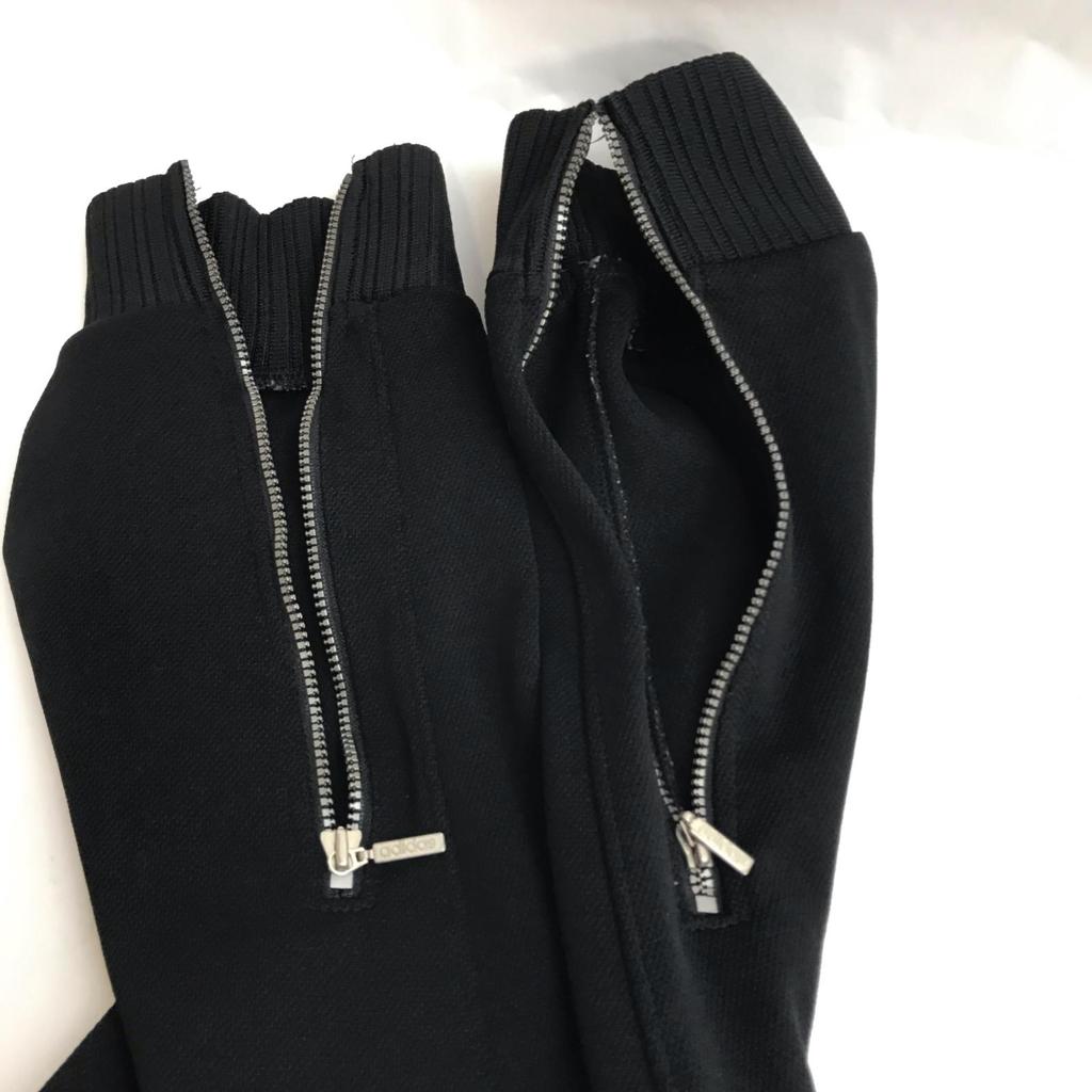 90er Descente adidas Trainingsanzug Herren M 165cm Schwarz Lila Kleeblatt-Logo(GEBRAUCHT)