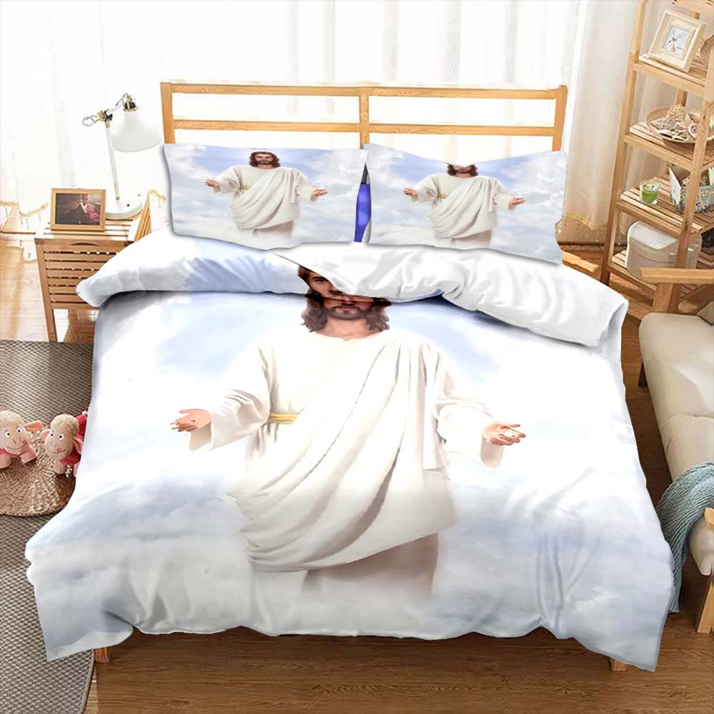 Jesus Virgin Mary Bedding Set Bedroom Twin Bedding Set Comforter Kids Adults Bed Duvet Cover Double King Comforter Home Decor