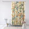 Amaredom Floral Shower Curtain for Bathroom, Colorful Leaves Curtain Bathroom Decoration, Shower Curtain Set with Curtain Hooks