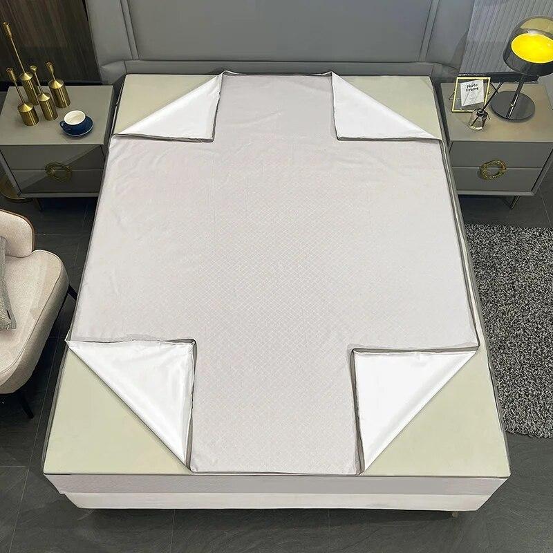 Six Sides Waterproof Zippered Mattress Cover Fully Enclosed Dust-prood Bed Fitted Sheet Mattress Protector