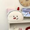 Cute Cartoon Snowman Plush Pen Case Kawaii Large Capacity Stationery Bag Multi-Functional Storage Bag Stationery Supplies