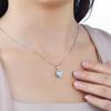 Modian New Design 925 Silver Heart pendant Fashion Heart Clear Zirconia Classic Wedding Chain Jewelry For Women