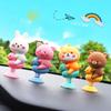Car Ornament Head Cute Animal Spring Toys Car Anime Shaking Panel Dashboard Decoration PVC Doll Auto Interior Accessories Gift