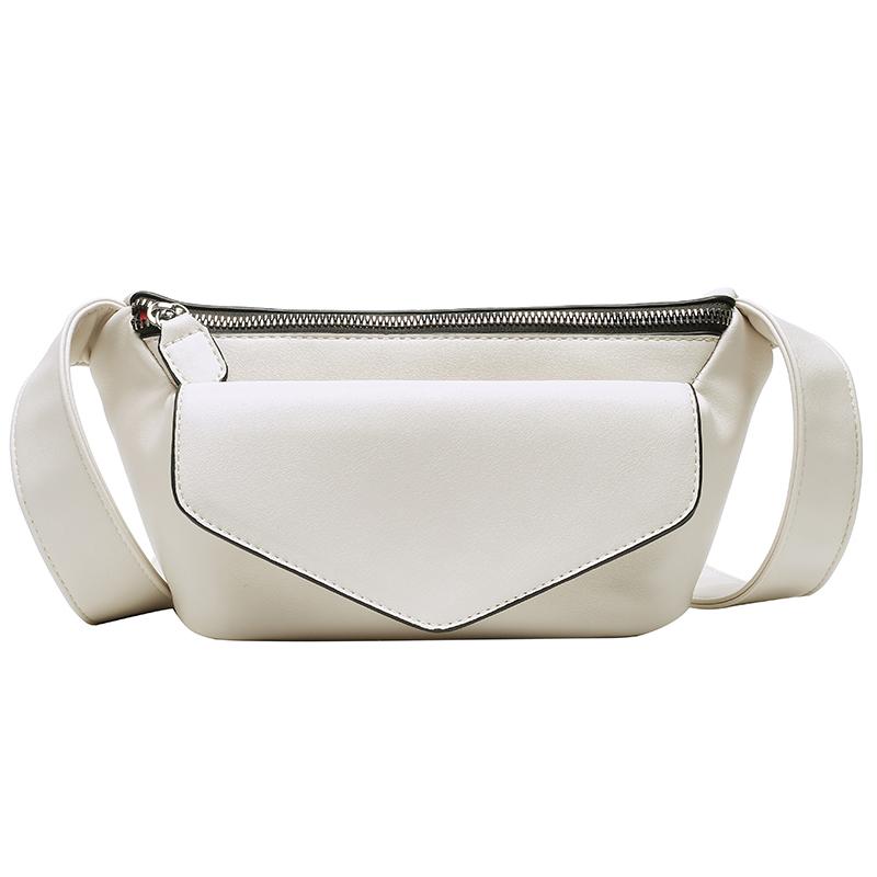 Fashion Simple Women's Chest Bag  New Trend Texture Wild PU Leather Crossbody Bags Japan Korea Leisure Ladies Fanny Pack