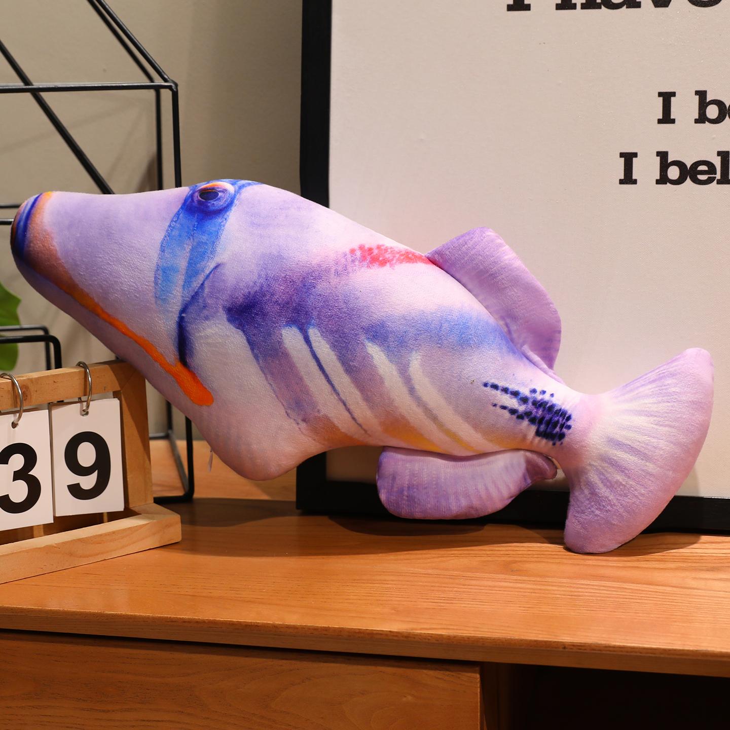 Jouets Peluches Poisson Marin Simulé 3D Poisson Doré Poisson Discus Animal Doux Rempli Oreiller Carpe Coussin de Canapé Créatif Décoration de Maison 30cm