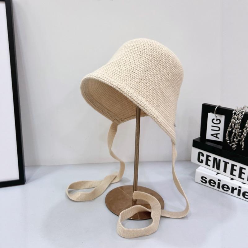 25 Early Autumn New Knitted Fisherman Hat Children's Breathable Versatile Shading Face Small Lace-up Basin Hat