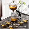 Creativepumpkin Tea Pot Glass Lazy Kungfu Glass Tea Set Magnetic Water Diversion Semi Automatic Tea Maker Suit Kitchen Bar
